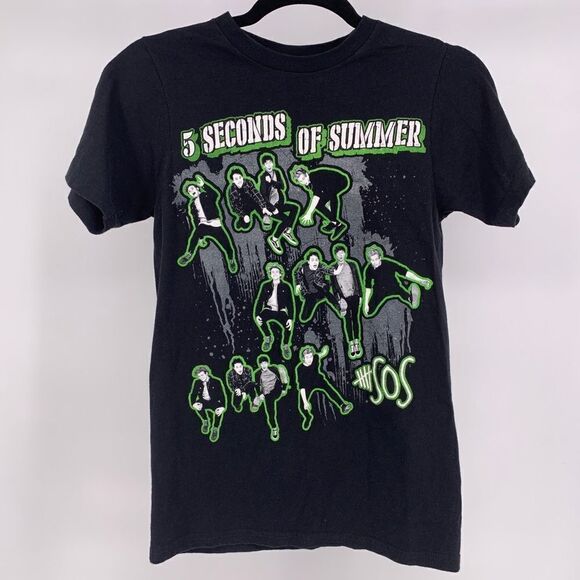 5 Seconds of Summer Black Small T-shirt Band Tee - Picture 1 of 6